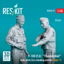 ResKit F-105 (F, G) Thunderchief male pilots (in a standing position - type 1) (2 pcs) (3D Printed)