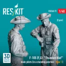 ResKit F-105 (F, G) Thunderchief male pilots (in a standing position - type 1) (2 pcs) (3D Printed)