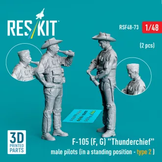   ResKit F-105 (F, G) Thunderchief male pilots (in a standing position - type 2) (2 pcs) (3D Printed)