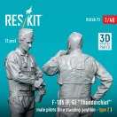ResKit F-105 (F, G) Thunderchief male pilots (in a standing position - type 2) (2 pcs) (3D Printed)