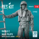 ResKit Rafale C male pilot with access ladder (type 1) (1 pcs) (3D Printed)