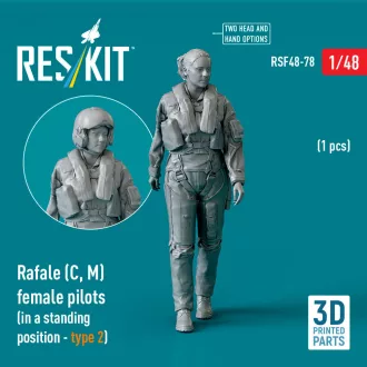   ResKit Rafale (C, M) female pilot (in a standing position - type 2) (1 pcs) (3D Printed)
