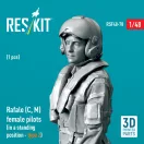 ResKit Rafale (C, M) female pilot (in a standing position - type 2) (1 pcs) (3D Printed)