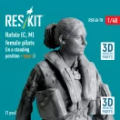 ResKit Rafale (C, M) female pilot (in a standing position - type 2) (1 pcs) (3D Printed)