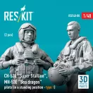 ResKit CH-53E Super Stallion, MH-53E Sea dragon pilots (in a standing position - type 1) (2 pcs) (3D Printed)