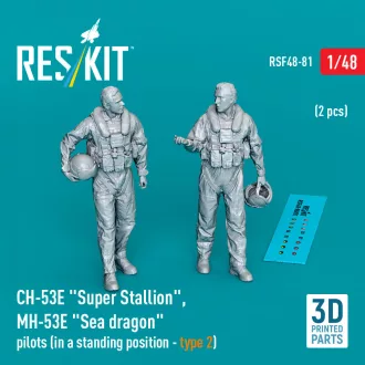   ResKit CH-53E Super Stallion, MH-53E Sea dragon pilots (in a standing position - type 2) (2 pcs) (3D Printed)