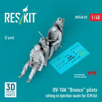   ResKit OV-10A Bronco pilots sitting in ejection seats for ICM kit (2 pcs) (3D Printed)