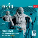 ResKit Female driver for US NAVY A/S32A-49 Deck Tractor (scene 1) (1 pcs) (3D Printed)