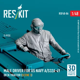   ResKit Male driver for US NAVY A/S32A-49 Deck Tractor (scene 3) (1 pcs) (3D Printed)