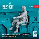 ResKit Male driver for US NAVY A/S32A-49 Deck Tractor (scene 3) (1 pcs) (3D Printed)