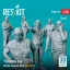 ResKit One busy day carrier crew on deck (scene 1) (6 pcs) (3D Printed)