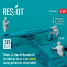 ResKit Driver & airmen (modern) (3 pcs) (MHU-83 D/E lift truck LOWER loading position for RSK48-0008) (3D Printed)
