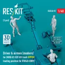 ResKit Driver & airmen (modern) (3 pcs) (MHU-83 D/E lift truck UPPER loading position for RSK48-0009) (3D Printed)