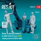 ResKit Driver & airmen (modern) (3 pcs) (MHU-83 D/E lift truck UPPER loading position for RSK48-0009) (3D Printed)