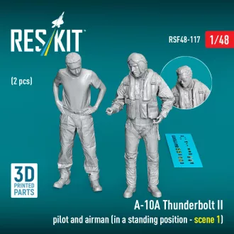   ResKit A-10? Thunderbolt II pilot and airman (in a standing position - scene 1) (2 pcs) (3D Printed)