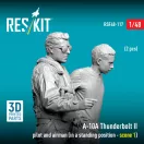 ResKit A-10? Thunderbolt II pilot and airman (in a standing position - scene 1) (2 pcs) (3D Printed)