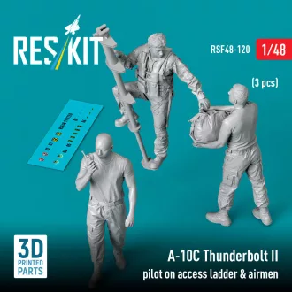   ResKit A-10C Thunderbolt II pilot on access ladder & airmen (3 pcs) (3D Printed)