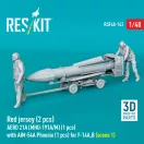 ResKit Red jersey (2 pcs) AERO 21A (MHU-191A/M) (1 pcs) with AIM-54A Phoenix (1 pcs) for F-14A,B (scene 1) (3D Printed)