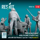 ResKit Red jersey (4 pcs) AERO 21A (MHU-191A/M) (1 pcs) with AIM-54A Phoenix (1 pcs) for F-14A,B (scene 2) (3D Printed)