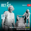 ResKit Red jerseys (2 pcs), AERO 21A (MHU-191A/M) with AIM-54C Phoenix for F-14B/D (scene 1) (US Navy Carrier Deck Crew) (3D Printed)