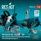 ResKit PBY-5/5A/ OA-10A Catalina Engine maintenance platform (2 pcs) with service crew (5 pcs) for Revell/Monogram/Hasegawa kit (3D Printed)