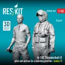 ResKit A-10C Thunderbolt II pilot and airman (in a standing position - scene 1) (2 pcs) (3D Printed)
