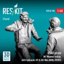 ResKit USAF pilots (2 pcs) & M1 Weaver trolley with hydraulic lift & AN-M64 500lb (WW2) (3D Printed)