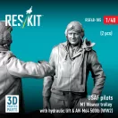 ResKit USAF pilots (2 pcs) & M1 Weaver trolley with hydraulic lift & AN-M64 500lb (WW2) (3D Printed)