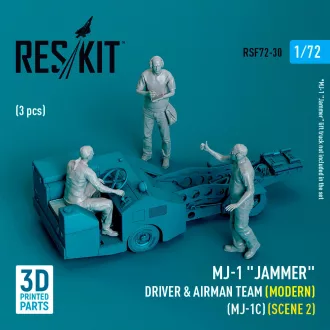   ResKit MJ-1 Jammer Driver & airman team (Modern) (MJ-1C) (scene 2) (3 pcs) (3D Printed)