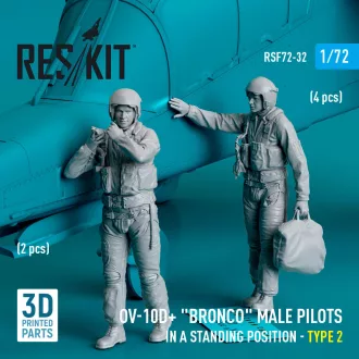   ResKit OV-10D+ Bronco male pilots (in a standing position - type 2) (2 pcs) (3D Printed)