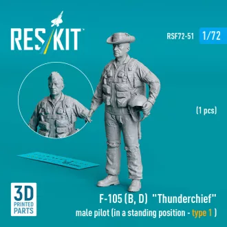   ResKit F-105 (D,F,G) Thunderchief male pilot (in a standing position - type 1) (1 pcs) (3D Printed)