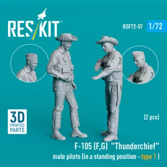   ResKit F-105 (F, G) Thunderchief male pilots (in a standing position - type 1 ) (2 pcs) (3D Printed)