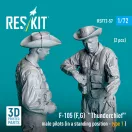 ResKit F-105 (F, G) Thunderchief male pilots (in a standing position - type 1 ) (2 pcs) (3D Printed)