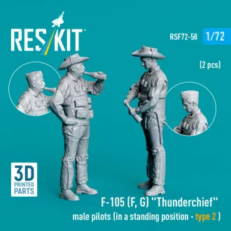   ResKit F-105 (F, G) Thunderchief male pilots (in a standing position - type 2 ) (2 pcs) (3D Printed)
