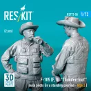 ResKit F-105 (F, G) Thunderchief male pilots (in a standing position - type 2 ) (2 pcs) (3D Printed)