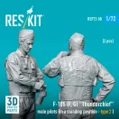 ResKit F-105 (F, G) Thunderchief male pilots (in a standing position - type 2 ) (2 pcs) (3D Printed)