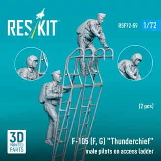   ResKit F-105 (F, G) Thunderchief male pilots on access ladder (2 pcs) (3D Printed)