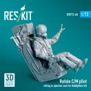 ResKit Rafale C/M pilot sitting in ejection seat for HobbyBoss kit (1 pcs) (3D Printed)