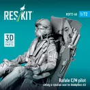 ResKit Rafale C/M pilot sitting in ejection seat for HobbyBoss kit (1 pcs) (3D Printed)