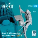 ResKit Rafale (C, M) female pilot (with access ladder - type 1) (1 pcs) (3D Printed)
