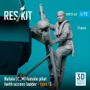 ResKit Rafale (C, M) female pilot (with access ladder - type 1) (1 pcs) (3D Printed)
