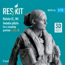 ResKit Rafale (C, M) female pilot (in a standing position - type 2) (1 pcs) (3D Printed)