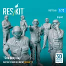 ResKit One busy day carrier crew on deck (scene 1) (6 pcs) (3D Printed)