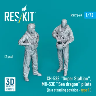  ResKit CH-53E Super Stallion, MH-53E Sea dragon pilots (in a standing position - type 1) (2 pcs) (3D Printed)