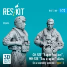 ResKit CH-53E Super Stallion, MH-53E Sea dragon pilots (in a standing position - type 1) (2 pcs) (3D Printed)