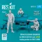 ResKit Driver & airmen (modern) (3 pcs) (MHU-83 D/E lift truck LOWER loading position for RSK72-0008) (3D Printed)
