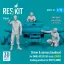 ResKit Driver & airmen (modern) (3 pcs) (MHU-83 D/E lift truck LOWER loading position for RSK72-0008) (3D Printed)