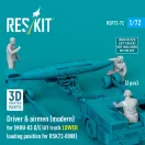 ResKit Driver & airmen (modern) (3 pcs) (MHU-83 D/E lift truck LOWER loading position for RSK72-0008) (3D Printed)