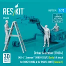 ResKit Driver & airmen (1960+) (3 pcs) (MJ-4 Jammer (MHU-83 B/E) Early lift truck for RSK72-0006 & for RSK72-0007) (scene 1) (3D Printed)