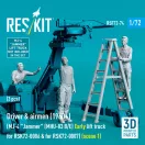 ResKit Driver & airmen (1960+) (3 pcs) (MJ-4 Jammer (MHU-83 B/E) Early lift truck for RSK72-0006 & for RSK72-0007) (scene 1) (3D Printed)